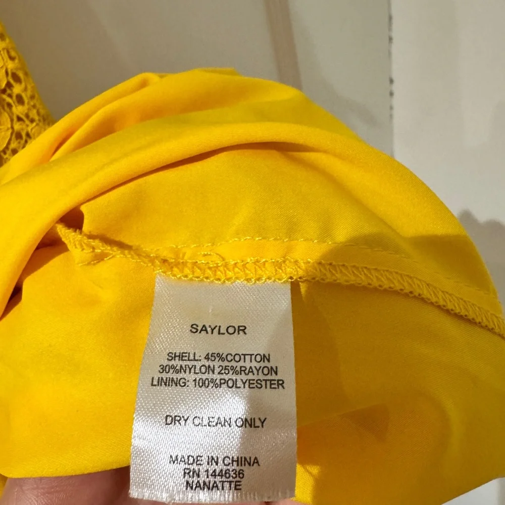 Saylor Yellow Ruffled Mini Dress Size Small - Picture 7 of 7